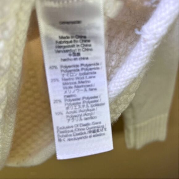 Madewell Wool Sadler Women's Turtleneck Sweater White Pullover Size Small Alpaca - Picture 6 of 9